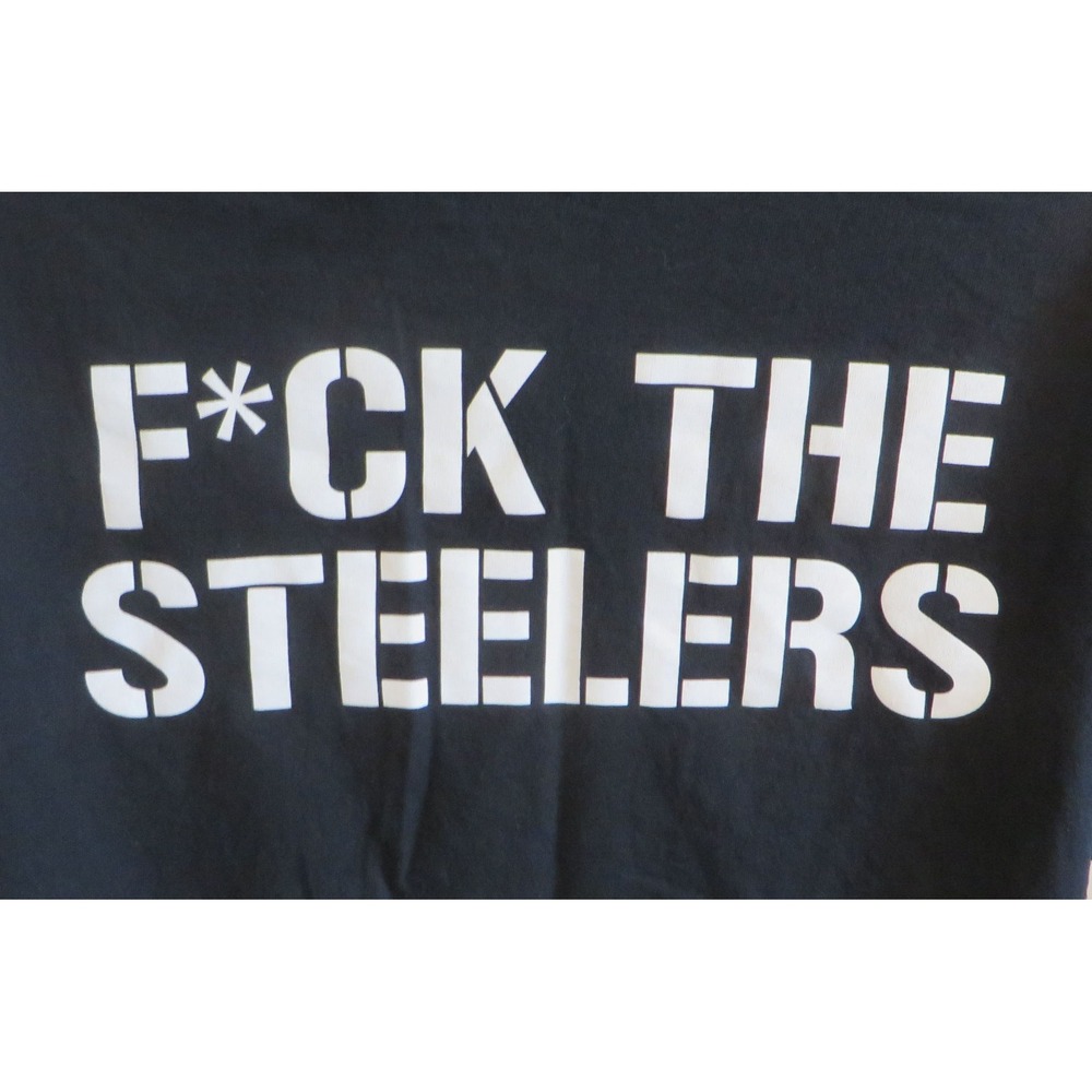 F*CK The Pittsburg Steelers Tshirt Angels Rock Bar Baltimore MD. Size XL Ravens